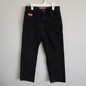 Empyre Mens Junior Corduroy Skate Pants Black Relax Loose Fit Baggy Size 26
